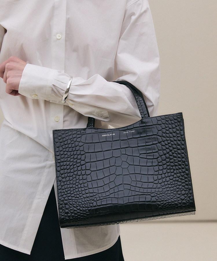 Feather Bag TOTE 490g - Croc Black