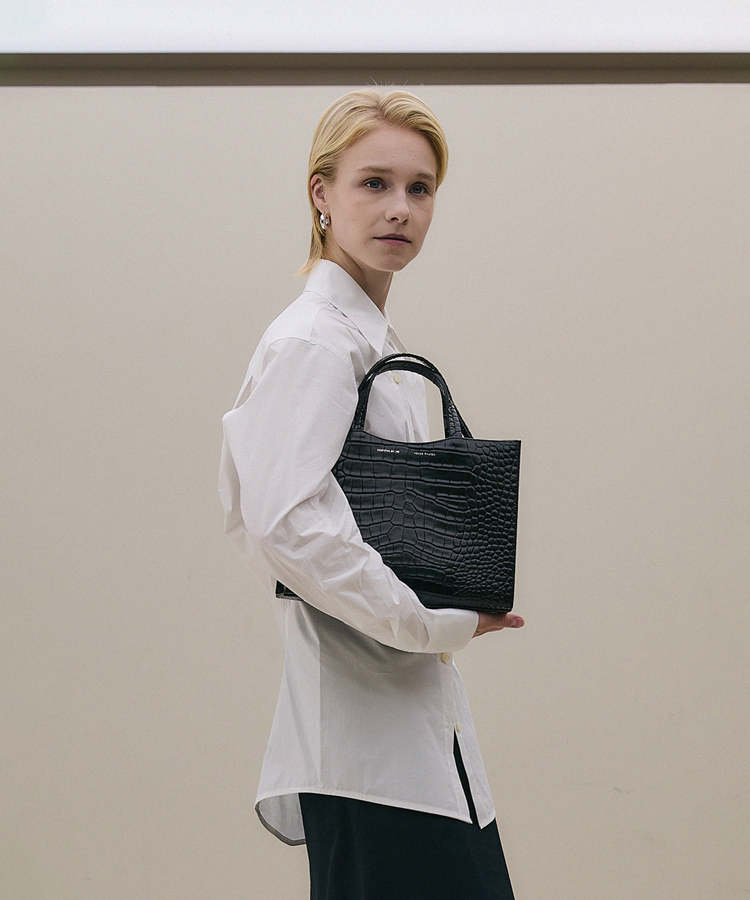 Feather Bag TOTE 490g - Croc Black