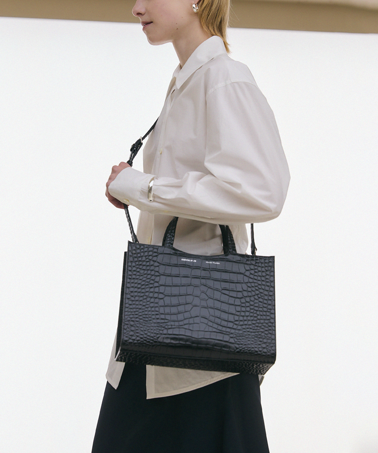 Feather Bag TOTE 490g - Croc Black